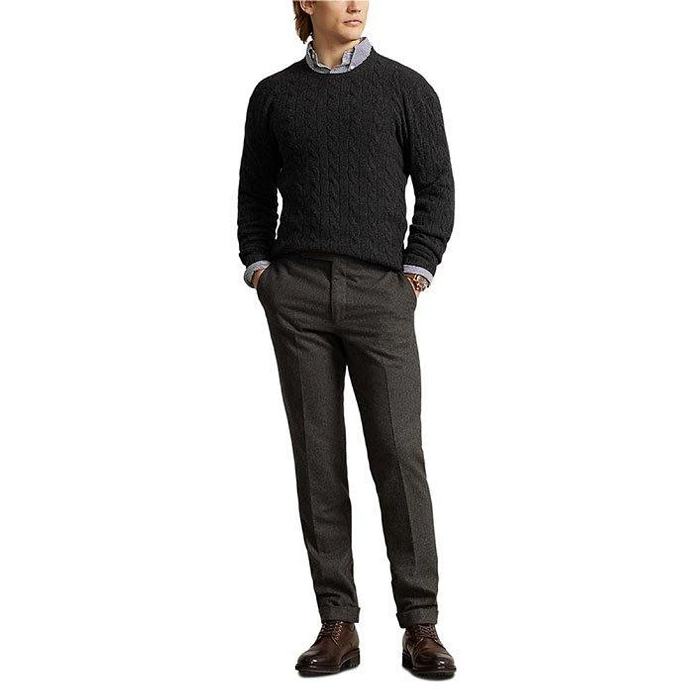 Men's Cable Knit Wool Cashmere Sweater