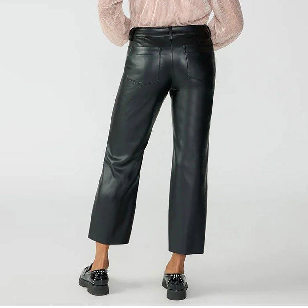 Women's Marine Vegan Leather Crop Pant
