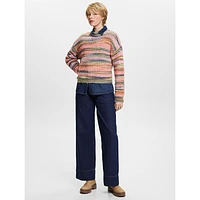 Women's Striped Wool-Blend Sweater
