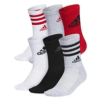 Juniors' [8-16] Cushioned Mixed Crew Sock (6 Pack)