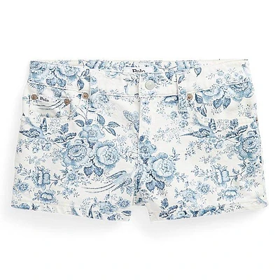 Junior Girls' [7-16] Floral Cotton Denim Short