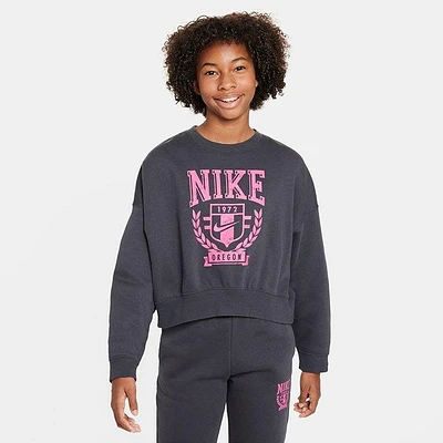 Junior Girls' [7-16] Sportswear Oversized Fleece Crew Sweatshirt