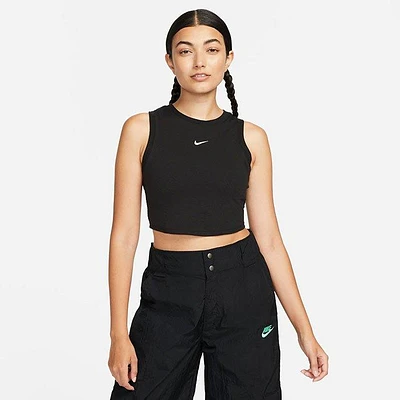 Women's Sportswear Chill Knit Cropped Mini-Rib Tank Top