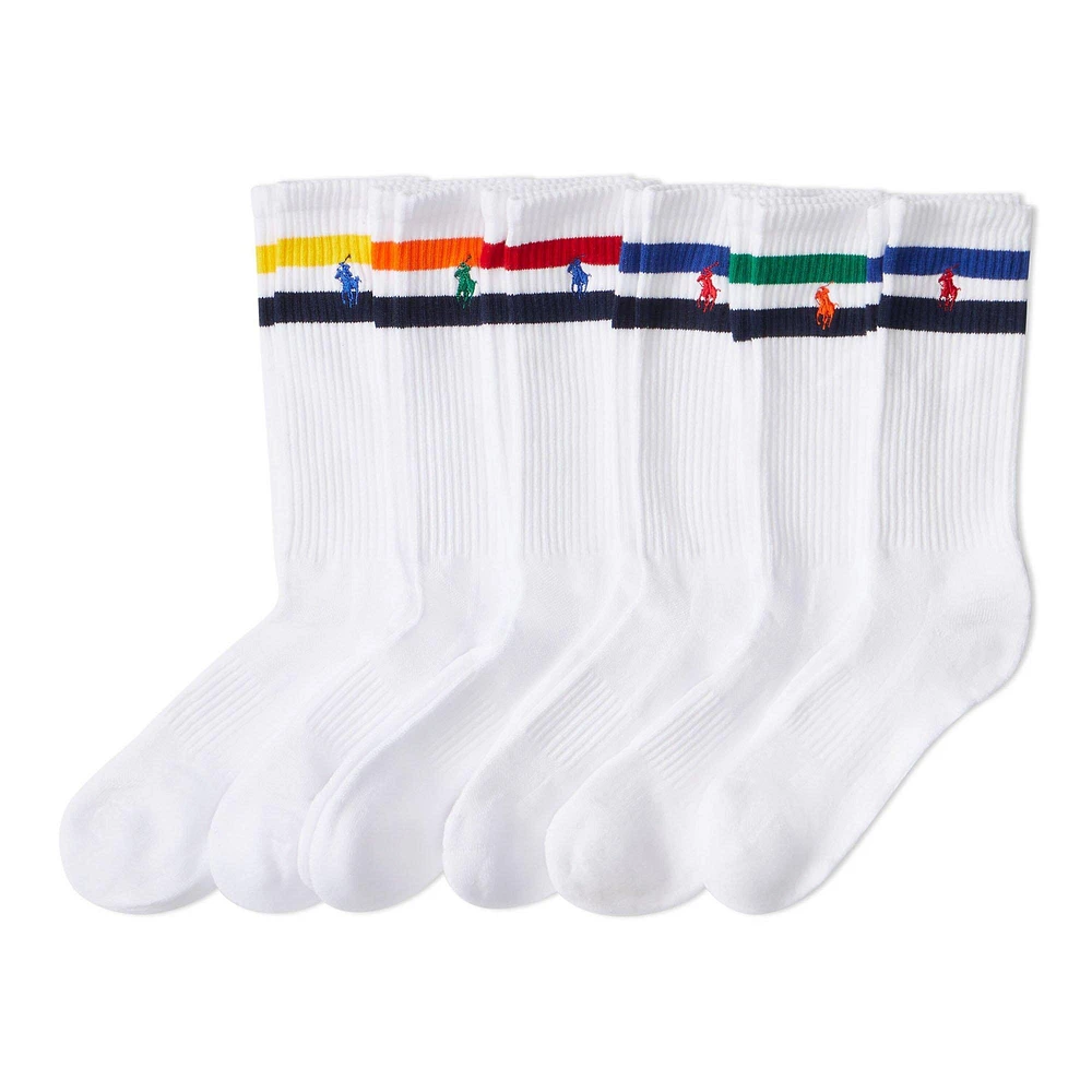 Men's Varsity Stripe Crew Sock (6 Pack)
