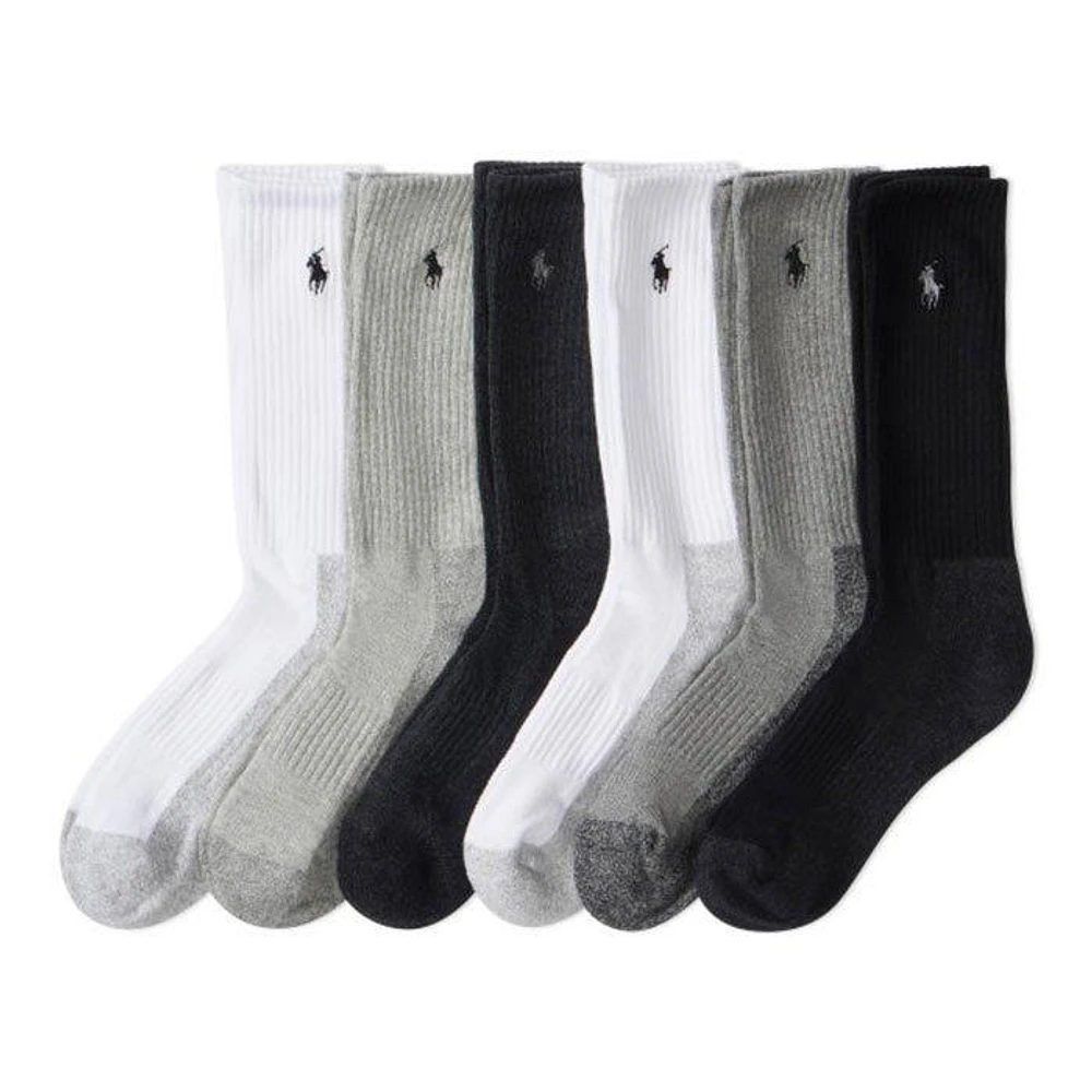 Men's Athletic Cotton-Blend Crew Sock (6 Pack)