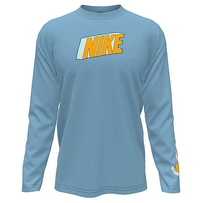 Junior Boys' [8-16] 3D Logo Long Sleeve Hydroguard Rashguard