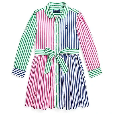 Girls' [2-6X] Striped Cotton Poplin Fun Shirt Dress