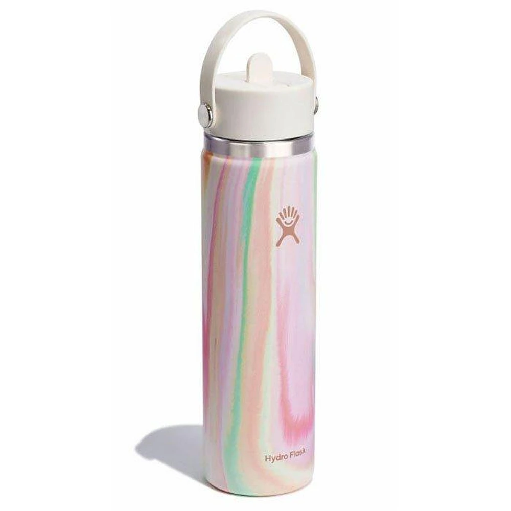 Wide Mouth Insulated Bottle with Flex Straw Cap (24 oz