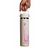 Wide Mouth Insulated Bottle with Flex Straw Cap (24 oz