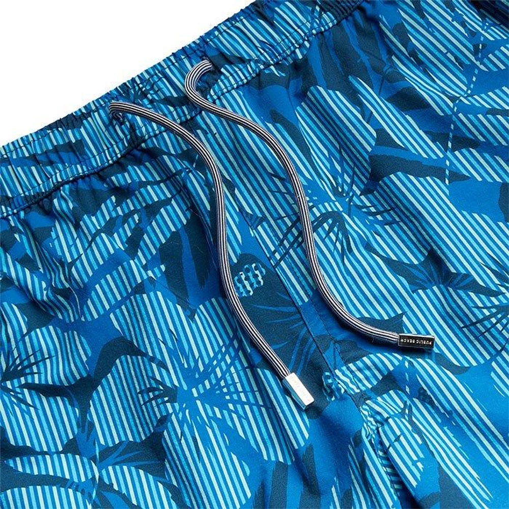 Men's Tropical Stripes 2.0 Keep It Tight 6" Classic Swim Trunk