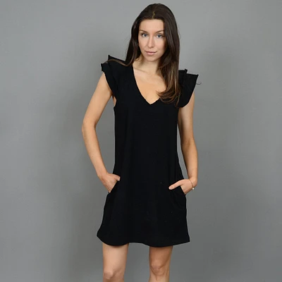 Women's Flutter Sleeve Jersey Dress