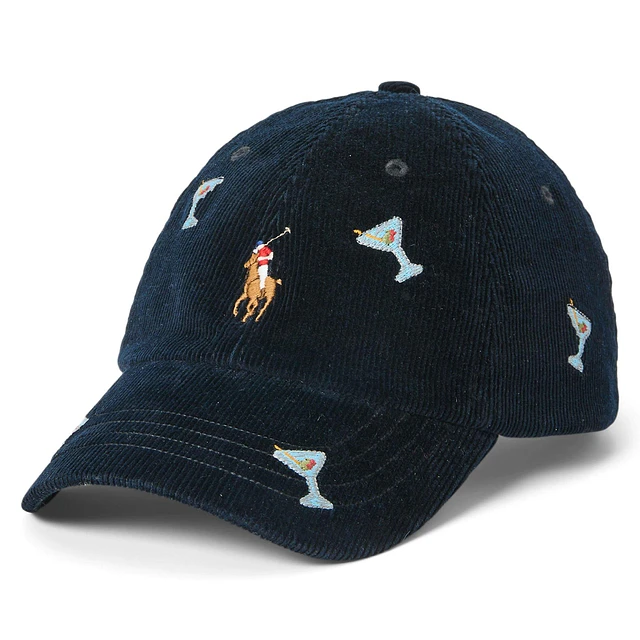 Men's Embroidered Corduroy Hat
