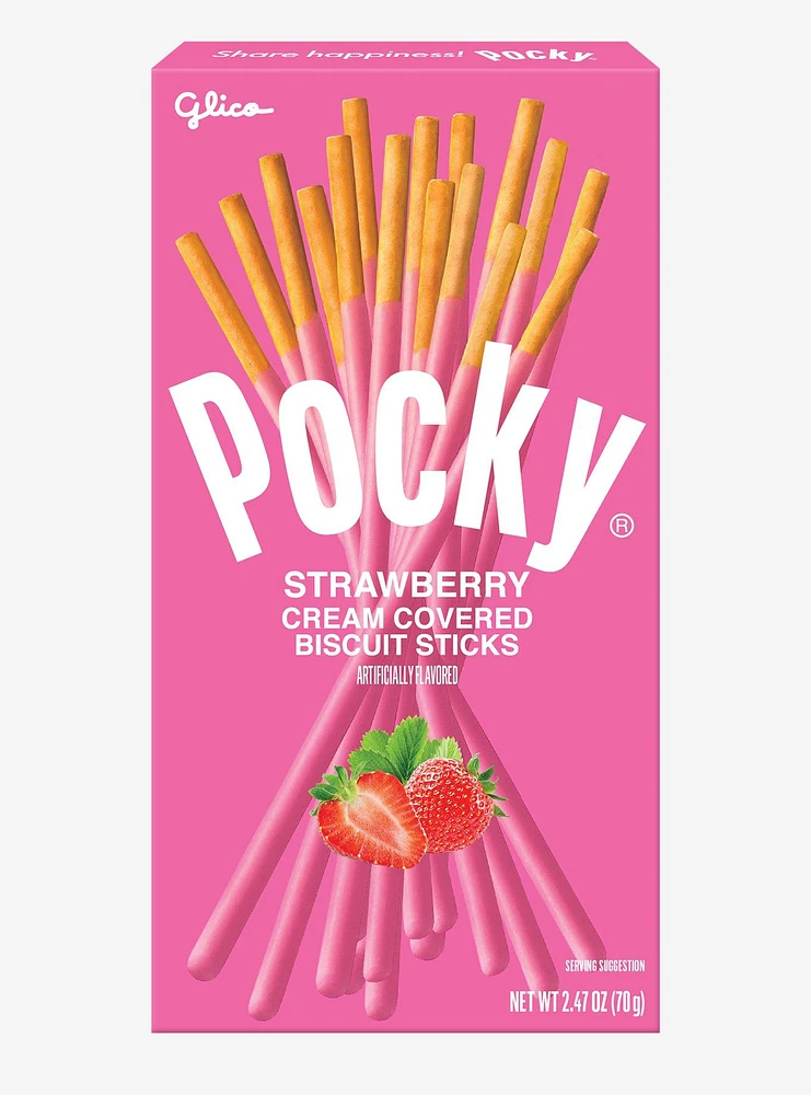 Pocky Strawberry Cream Covered Biscuit Sticks