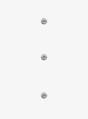 Steel Basic CZ Nose Stud 3 Pack