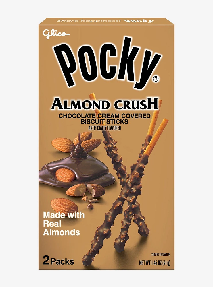 Pocky Almond Crush Chocolate Cream Covered Biscuit Sticks