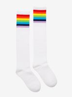 Rainbow Cuff Knee-High Socks