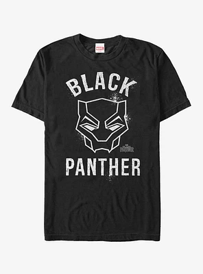 Marvel Black Panther Spray Paint Logo T-Shirt