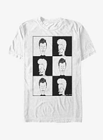 Beavis And Butt-Head Black & White Squares T-Shirt