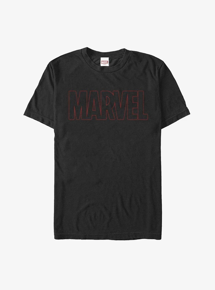 Marvel Classic Red Outline Logo T-Shirt