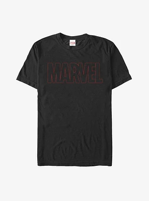 Marvel Classic Red Outline Logo T-Shirt
