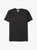 Marvel Classic Red Outline Logo T-Shirt