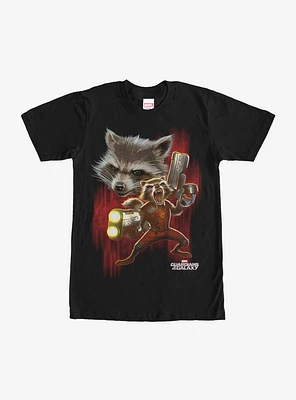 Marvel Guardians of the Galaxy Rocket Fight T-Shirt