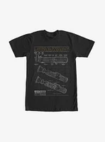 Star Wars Lightsaber Schematics T-Shirt