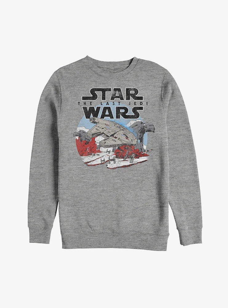 Star Wars Millennium Falcon Crait Battle Sweatshirt