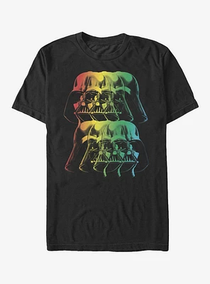 Star Wars Darth Vader Helmet Rainbow T-Shirt