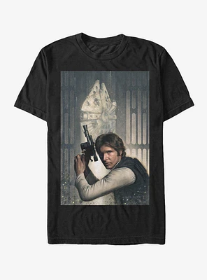 Star Wars Han Solo Millennium Falcon Stance T-Shirt