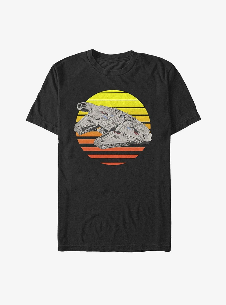 Star Wars Millennium Falcon Sunset T-Shirt