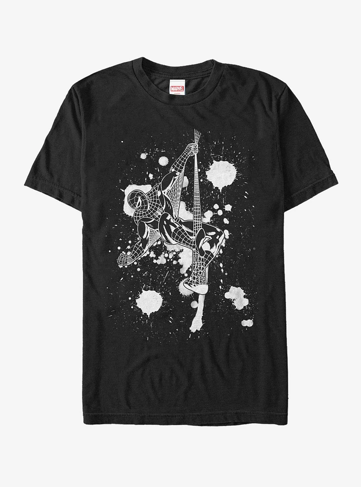 Marvel Spider-Man Paint Splatter Art T-Shirt