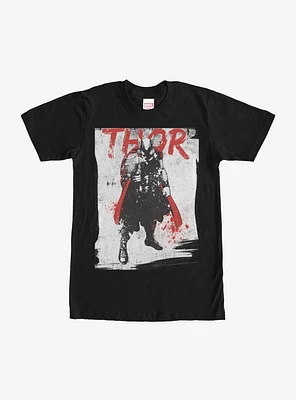 Marvel Thor Paint Splatter Print T-Shirt