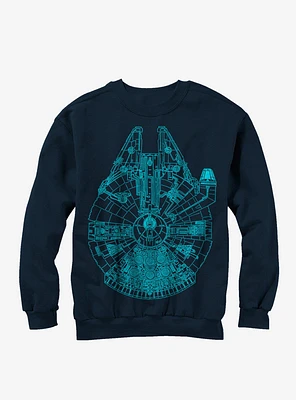 Star Wars Millennium Falcon Outline Sweatshirt