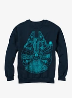 Star Wars Millennium Falcon Outline Sweatshirt