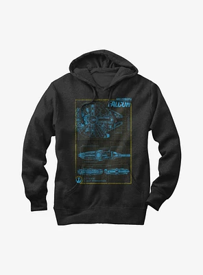 Star Wars Millennium Falcon Blueprint Hoodie