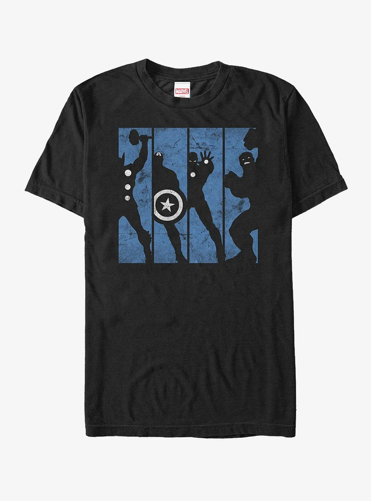 Marvel Avengers Silhouette Panels T-Shirt