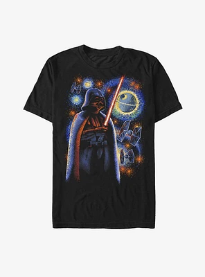 Star Wars Darth Vader Starry Night T-Shirt