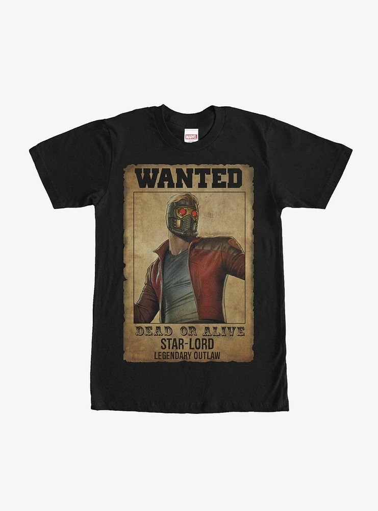 Marvel Guardians of the Galaxy Star-Lord Wanted Poster T-Shirt