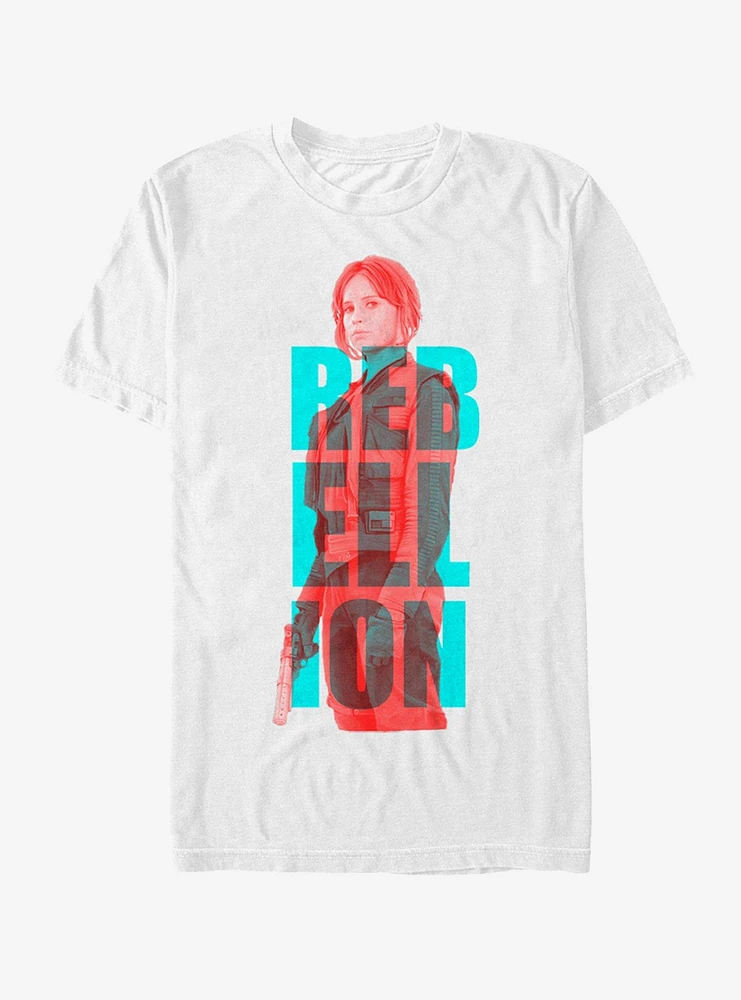 Star Wars Jyn Rebellion Font T-Shirt