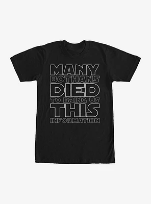 Star Wars Many Bothans Died T-Shirt