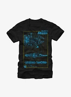 Star Wars Millennium Falcon Blueprint T-Shirt