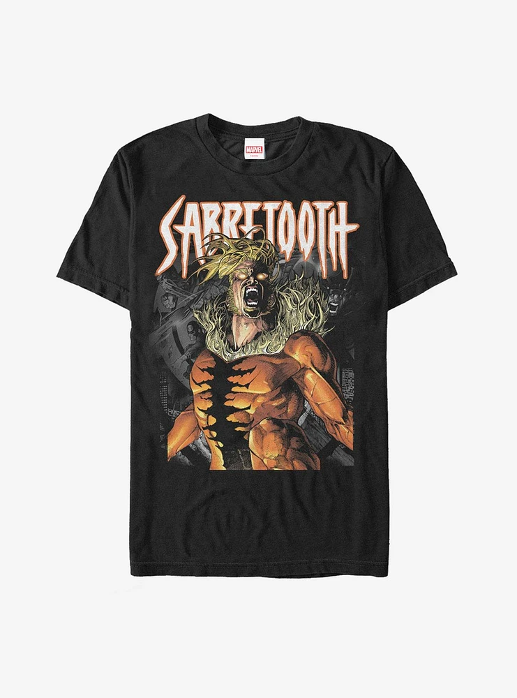 Marvel X-Men Sabretooth Metal T-Shirt