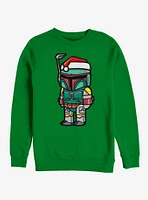 Star Wars Boba Fett Santa Hat Cartoon Sweatshirt