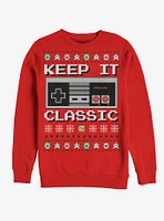 Nintendo Ugly Christmas Sweater NES Classic Controller Sweatshirt