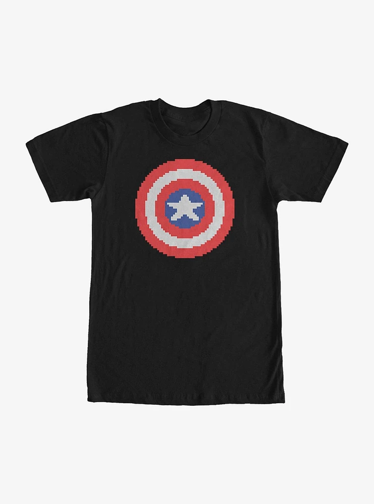 Marvel Captain America Pixelated Shield T-Shirt