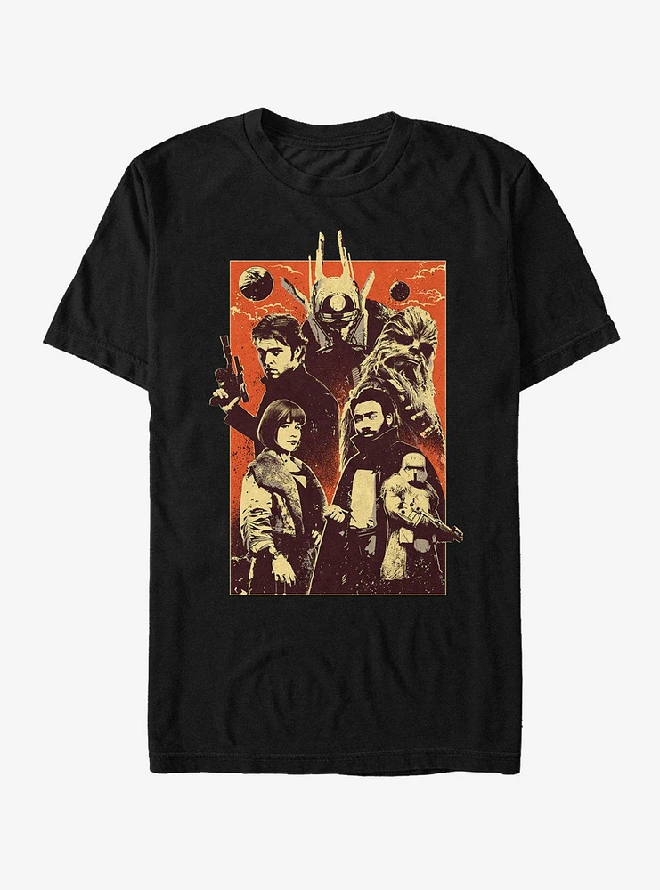 Star Wars Character Pose Grunge Print T-Shirt