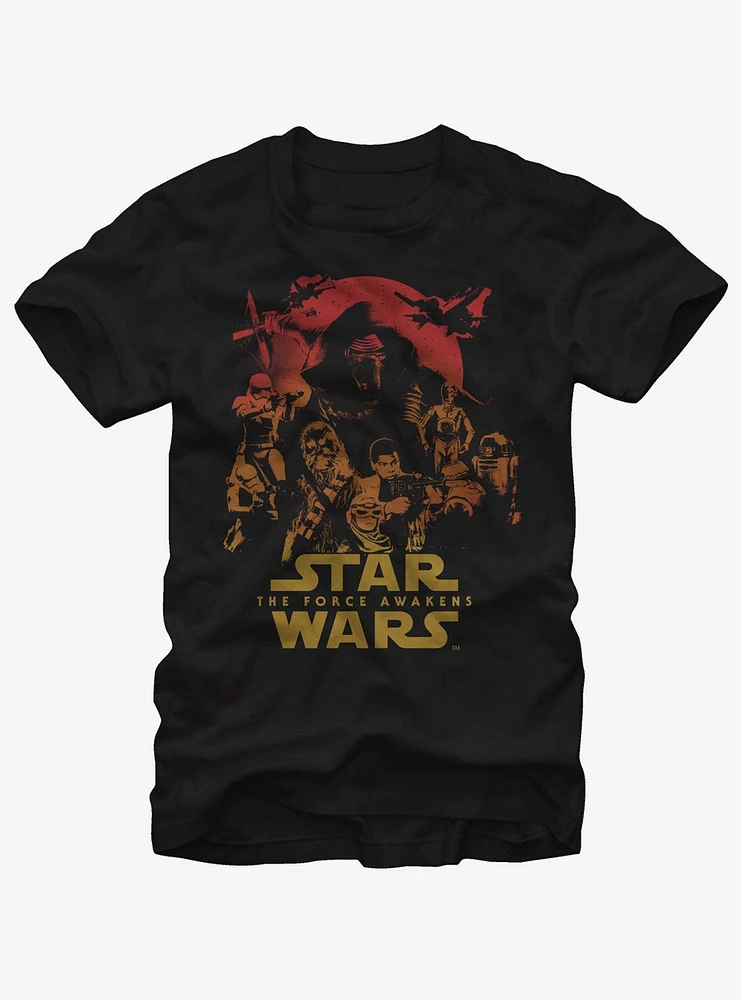 Star Wars Episode VII The Force Awakens Group Shot T-Shirt