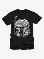 Star Wars Boba Fett Helmet Movie Scenes T-Shirt