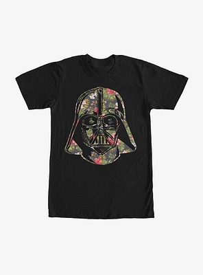 Star Wars Tropical Print Darth Vader Helmet T-Shirt